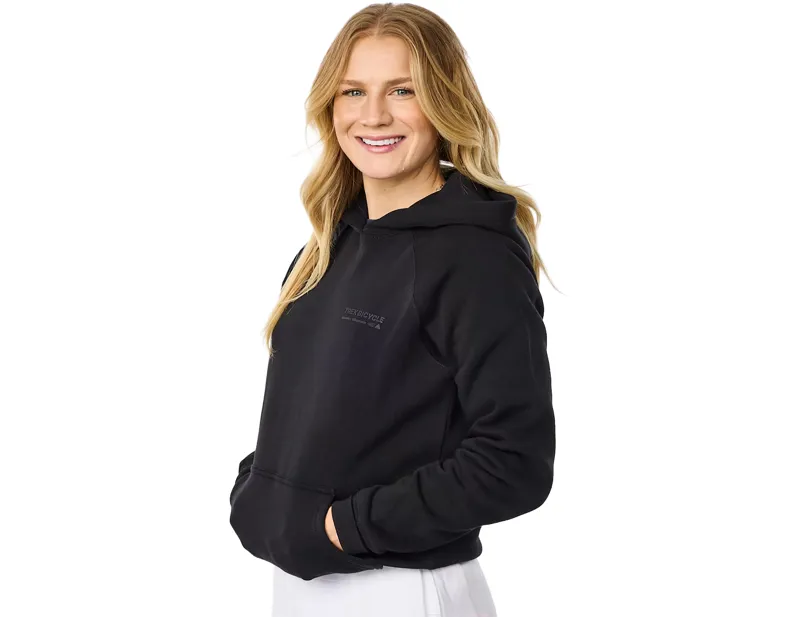 Trek Left Stacked Hoodie in Black