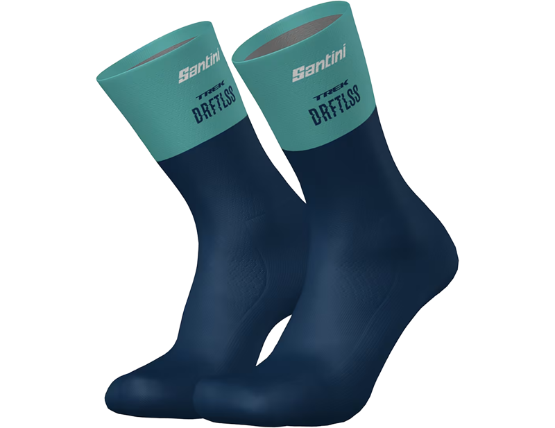 Trek Santini Driftless Team Replica Cycling Socks in Dark Blue-1
