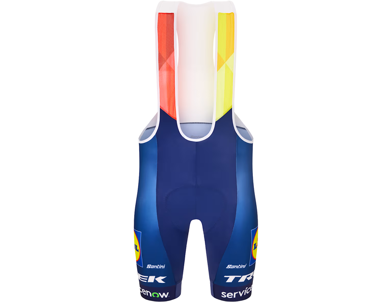 Balfes Bikes Trek Santini Lidl-Trek Replica Race Bib Short in Dark Blue/Yellow | Free postage over £30, £10 off first order, price match & 0% finance.