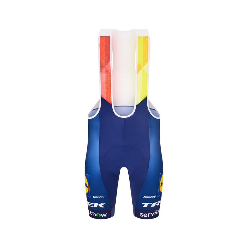 Balfes Bikes Trek Santini Lidl-Trek Replica Race Bib Short in Dark Blue/Yellow | Free postage over £30, £10 off first order, price match & 0% finance.
