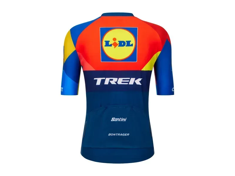 Trek Santini Lidl-Trek Replica Race Jersey in Dark Blue/Yellow-2