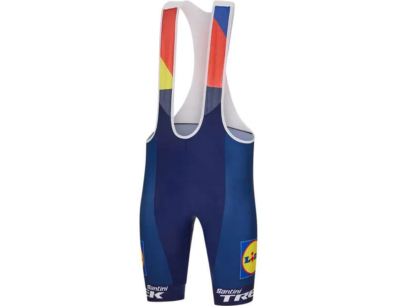 Trek Santini Replica Bib Shorts in Dark Blue/Yellow