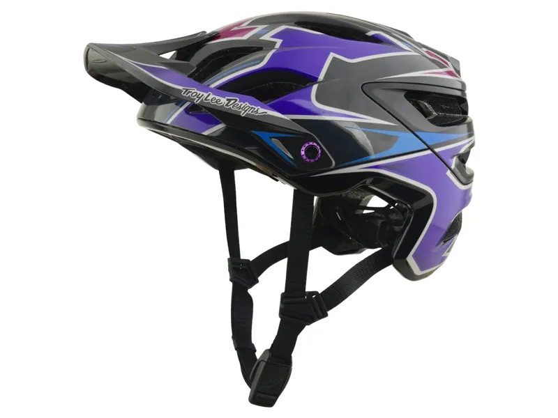 Troy Lee Designs A3 Mask Helmet in Black/Purple-6