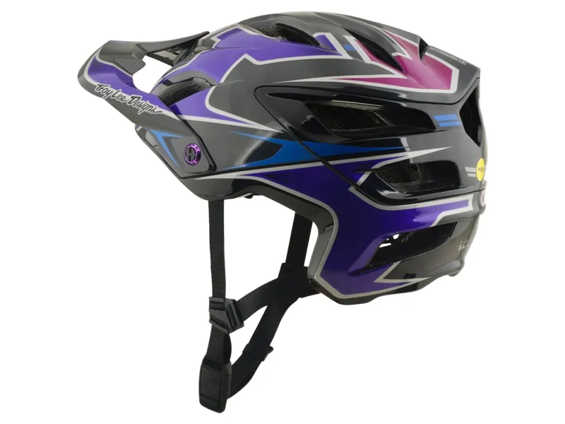 Troy Lee Designs A3 Mask Helmet in Black/Purple-1