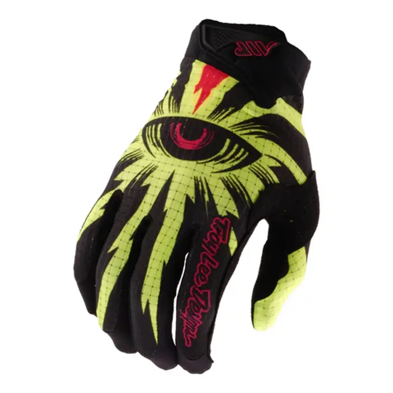 Balfes Bikes Troy Lee Designs Air Full Finger Gloves in Cyclops Black/Flo Yellow | Free postage over £30, £10 off first order, price match & 0% finance.