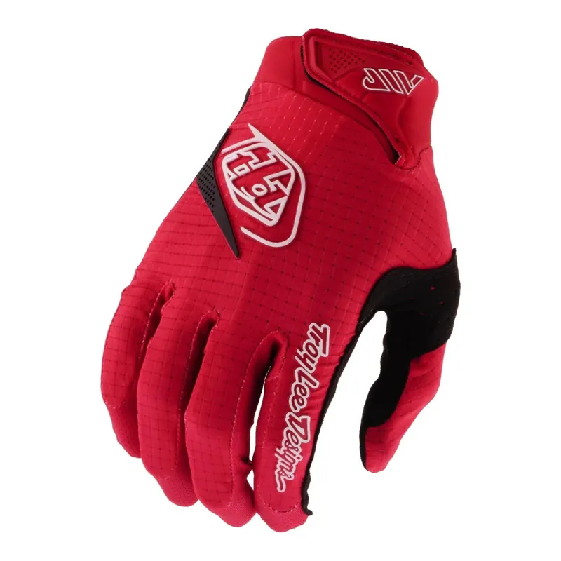Balfes Bikes Troy Lee Designs Air Full Finger Gloves in Mono Scarlet Glo | Free postage over £30, £10 off first order, price match & 0% finance.