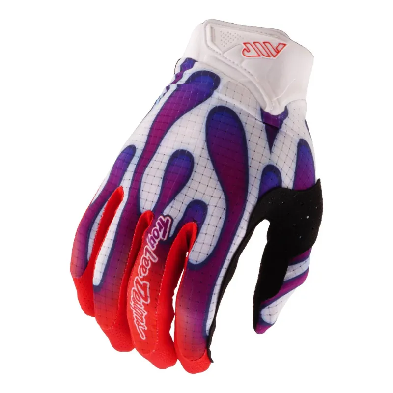 Troy Lee Designs Air Full Finger Gloves in Overspray White/Violet