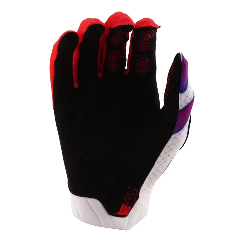Troy Lee Designs Air Full Finger Gloves in Overspray White/Violet-1
