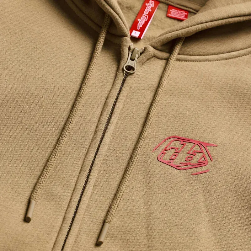 Troy Lee Designs Badge Zip Up Men's Hoodie in Sienna-3