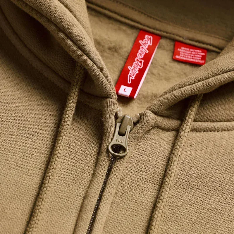 Troy Lee Designs Badge Zip Up Men's Hoodie in Sienna-4