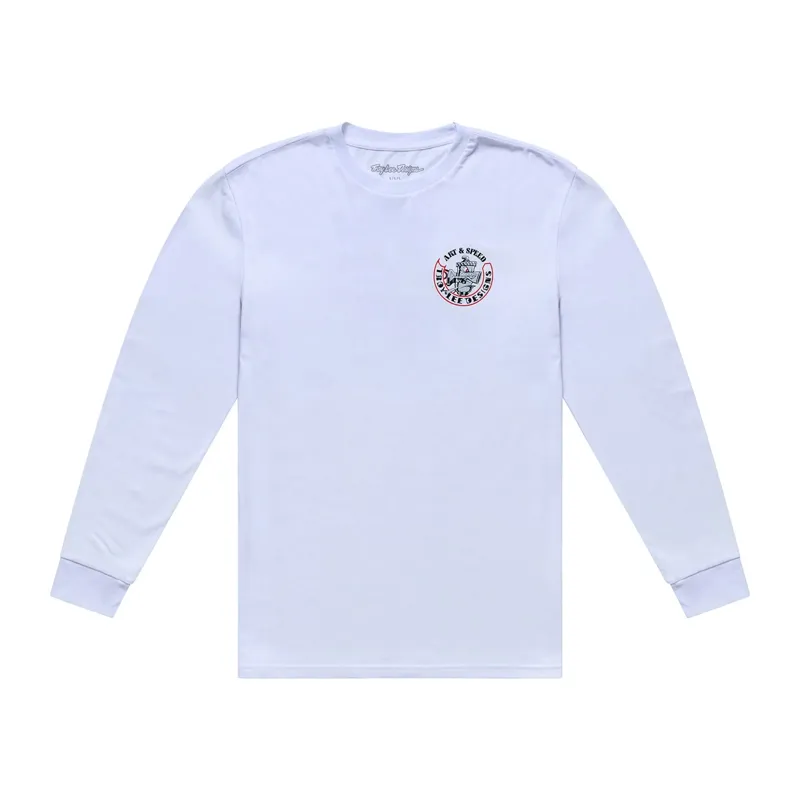 Troy Lee Designs Carb Club Long Sleeve Tee in White