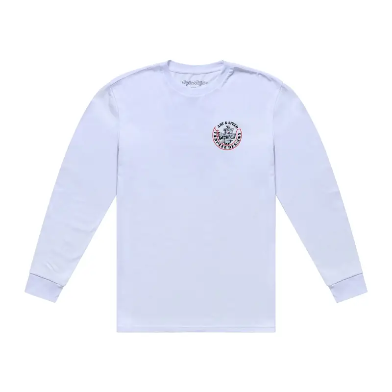 Balfes Bikes Troy Lee Designs Carb Club Long Sleeve Tee in White | Free postage over £30, £10 off first order, price match & 0% finance.