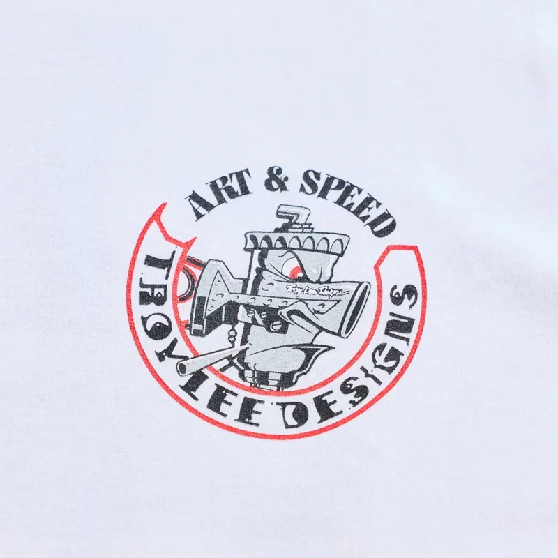 Troy Lee Designs Carb Club Long Sleeve Tee in White-2