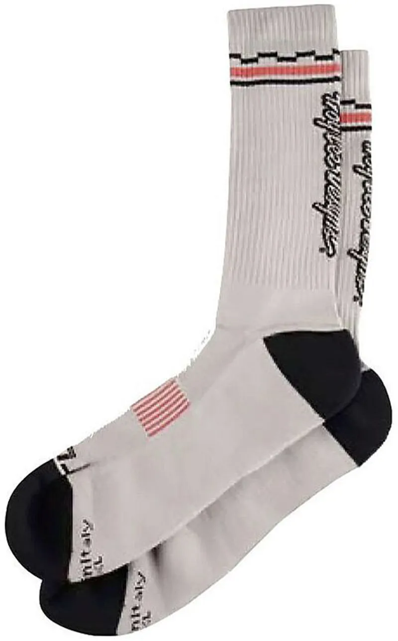 Troy Lee Designs Checka Performance Socks in Light Grey