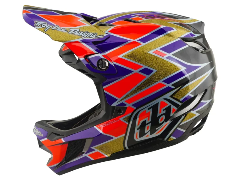 Troy Lee Designs D4 Carbon Helmet in Flush Violet
