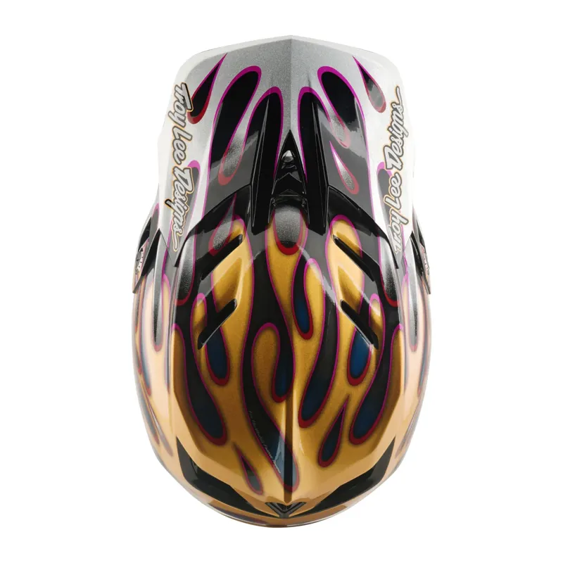 Troy Lee Designs D4 Carbon Full Face Helmet in Overspray Gold/Black-3