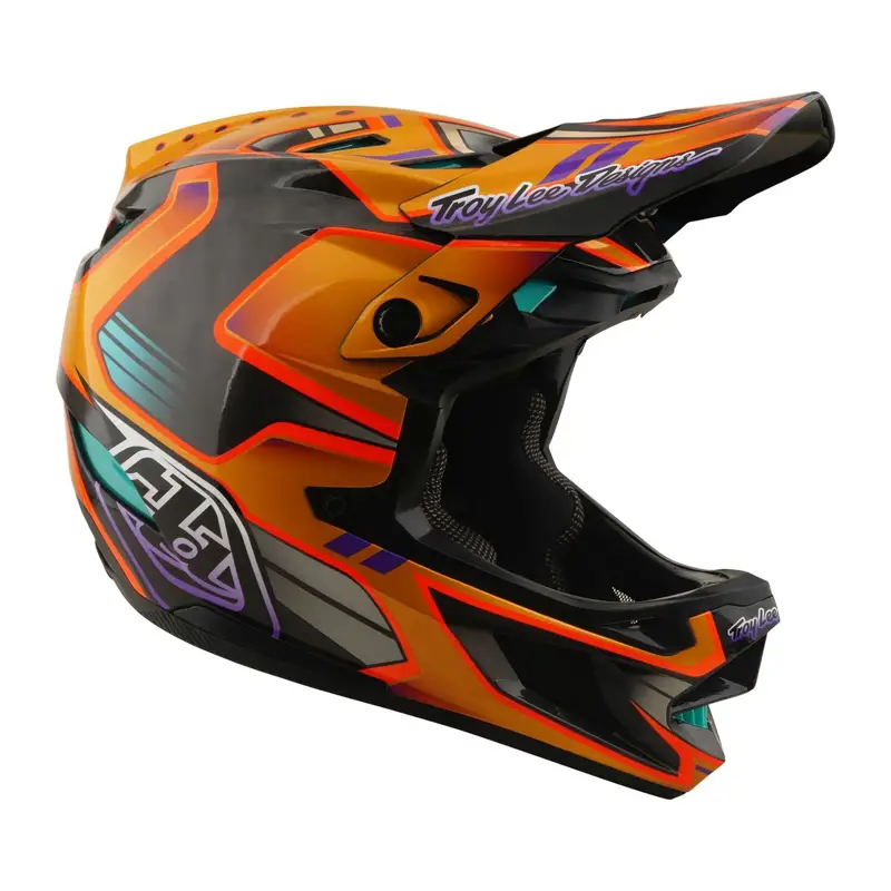 Balfes Bikes Troy Lee Designs D4 Carbon MIPS Helmet in Crest Gold | Free postage over £30, £10 off first order, price match & 0% finance.