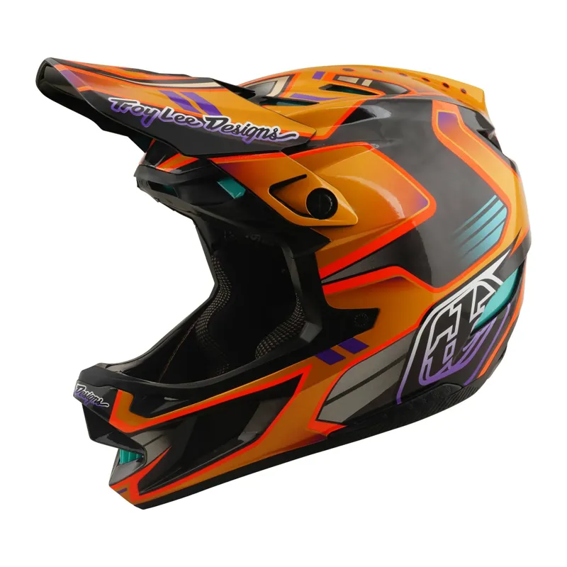 Troy Lee Designs D4 Carbon MIPS Helmet in Crest Gold-1