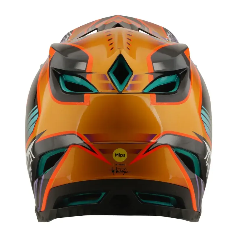Troy Lee Designs D4 Carbon MIPS Helmet in Crest Gold-2