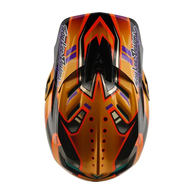 Troy Lee Designs D4 Carbon MIPS Helmet in Crest Gold-3