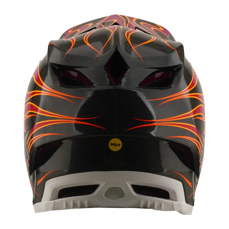 Troy Lee Designs D4 Carbon MIPS Full Face Helmet in Torched Carbon/Magenta-2