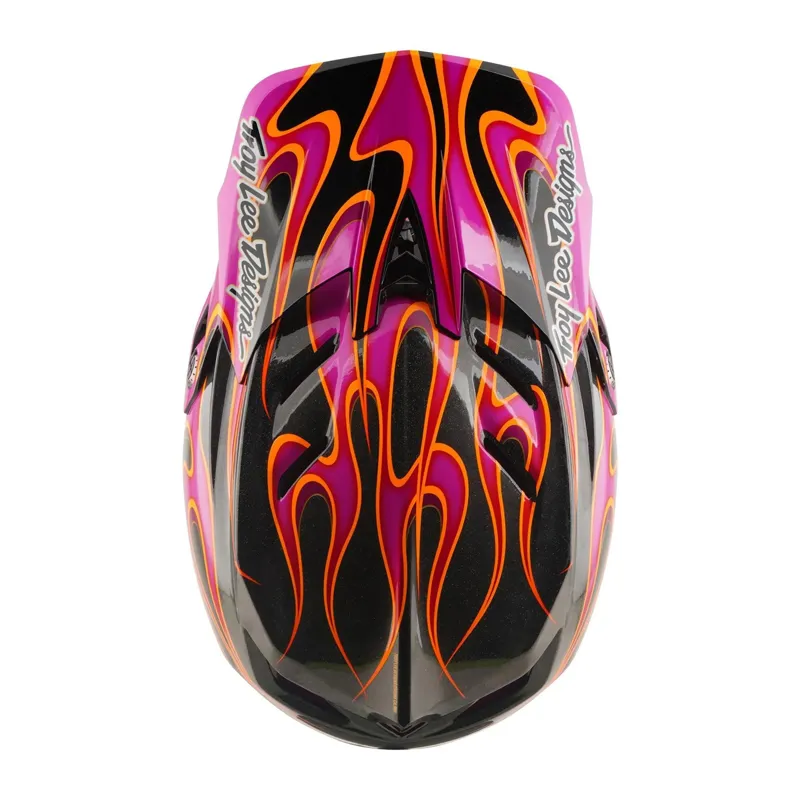 Troy Lee Designs D4 Carbon MIPS Full Face Helmet in Torched Carbon/Magenta-3