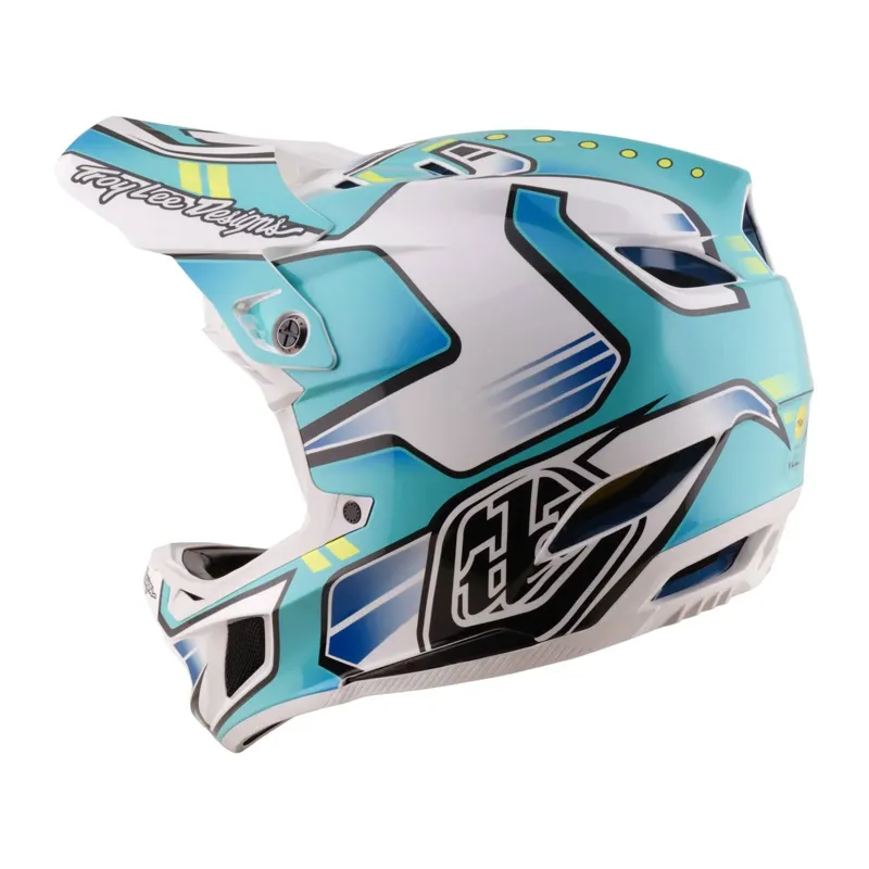 Troy Lee Designs D4 Composite MIPS Helmet Crest Real Teal-2