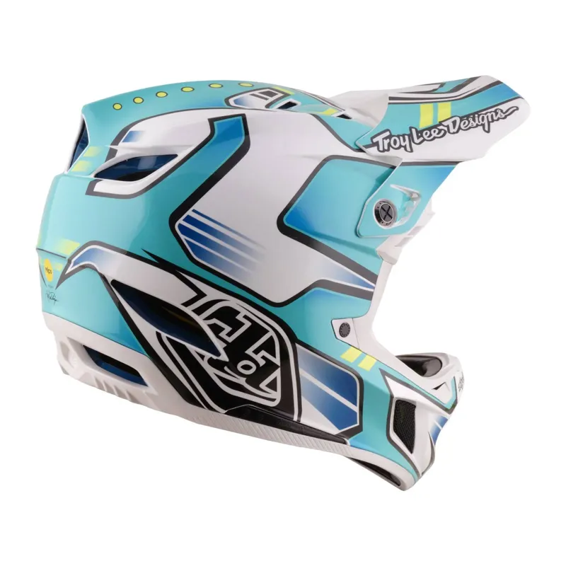 Troy Lee Designs D4 Composite MIPS Helmet Crest Real Teal-7