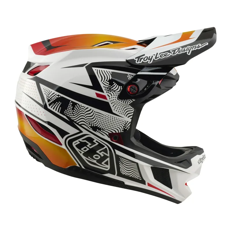 Troy Lee Designs D4 Composite MIPS Full Face Helmet in Lined Up White-4