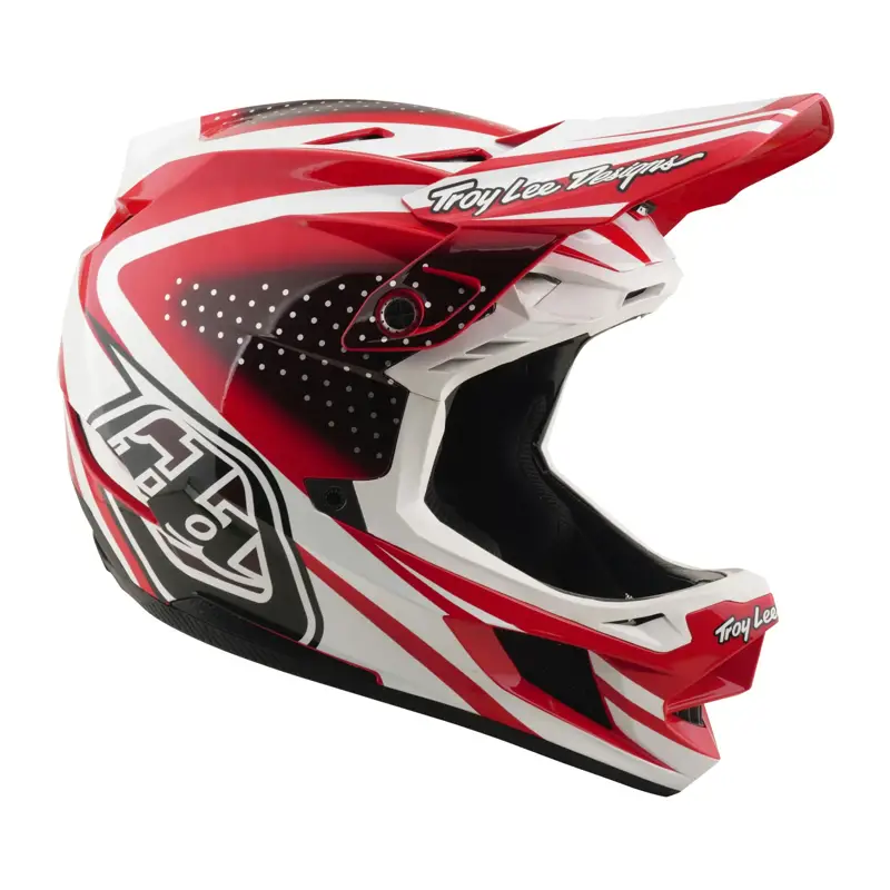 Balfes Bikes Troy Lee Designs D4 Polyacrylite Helmet The Line Red | Free postage over £30, £10 off first order, price match & 0% finance.