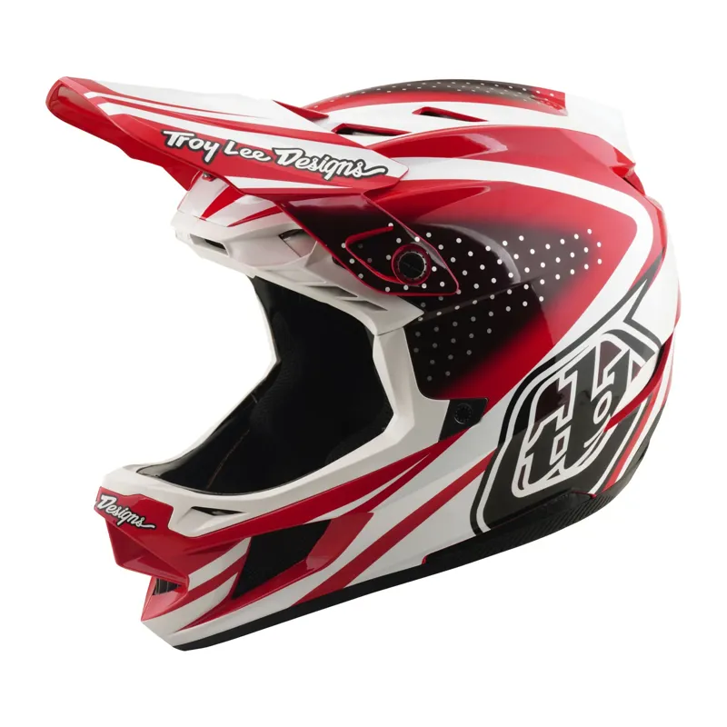 Troy Lee Designs D4 Polyacrylite Helmet The Line Red-1