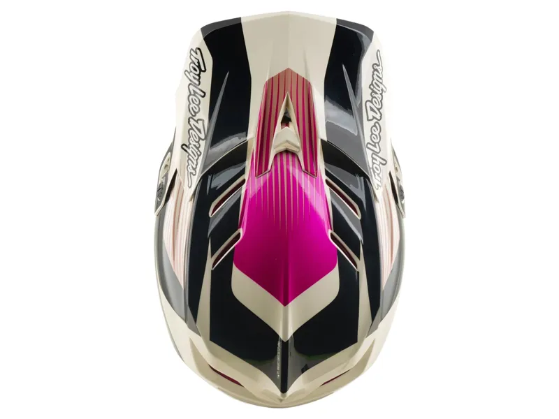 Troy Lee Designs D4 Polyacrylite Turbo Helmet in Acid/Fuchsia-7