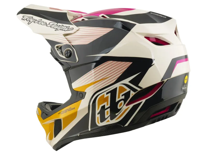 Troy Lee Designs D4 Polyacrylite Turbo Helmet in Acid/Fuchsia-1