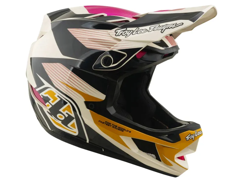 Troy Lee Designs D4 Polyacrylite Turbo Helmet in Acid/Fuchsia-5
