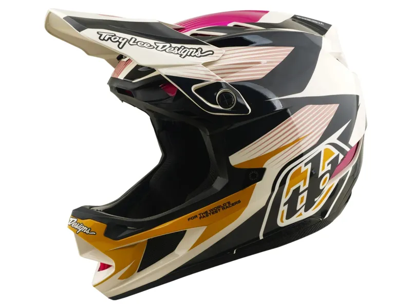 Troy Lee Designs D4 Polyacrylite Turbo Helmet in Acid/Fuchsia-6