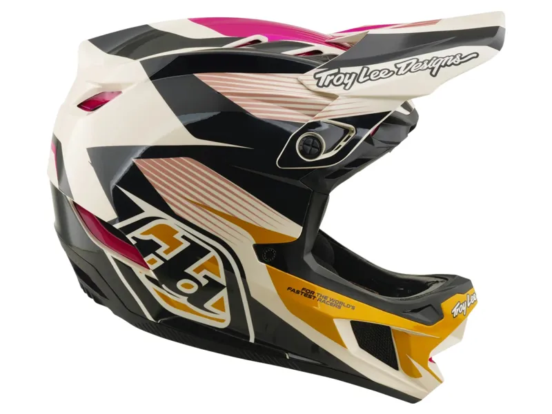 Troy Lee Designs D4 Polyacrylite Turbo Helmet in Acid/Fuchsia-4