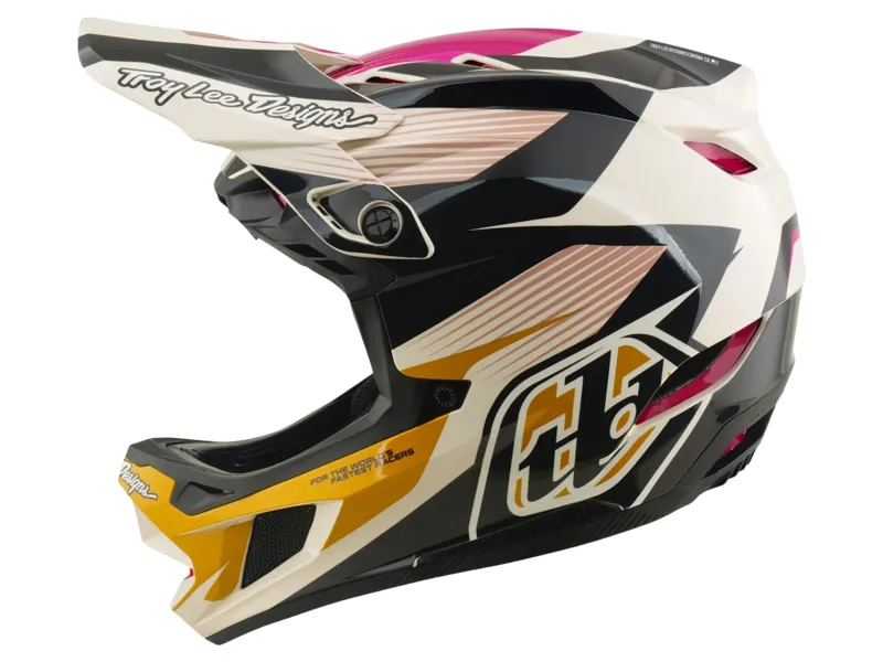 Troy Lee Designs D4 Polyacrylite Turbo Helmet in Acid/Fuchsia