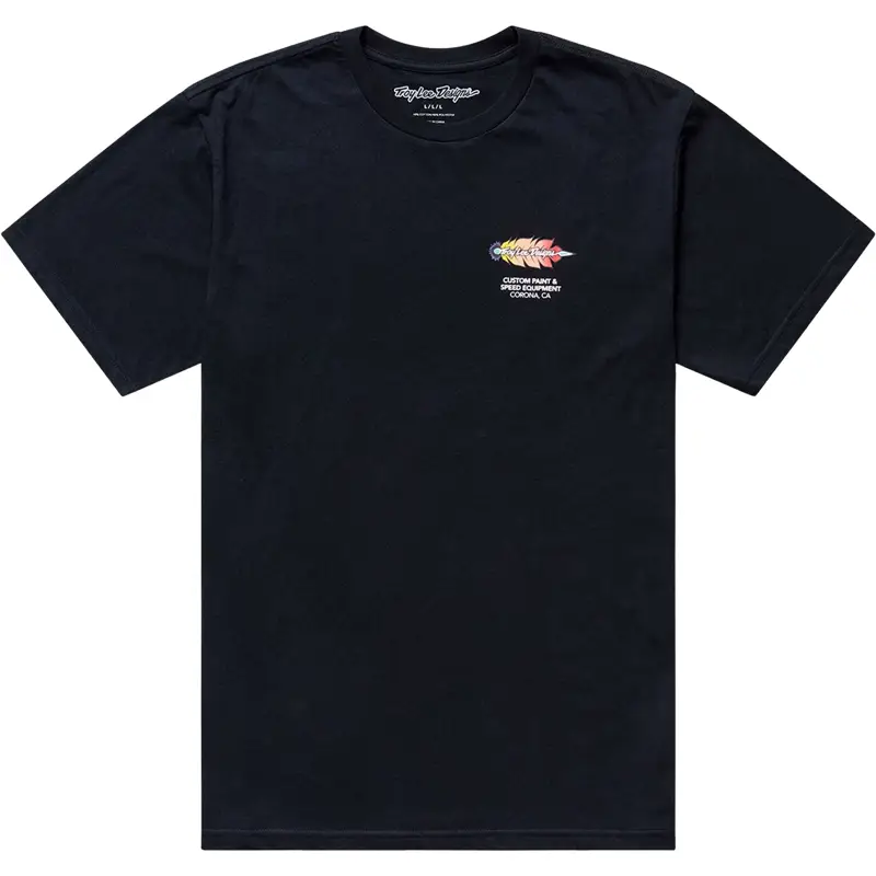 Balfes Bikes Troy Lee Designs Feather Short Sleeve Tee in Black | Free postage over £30, £10 off first order, price match & 0% finance.