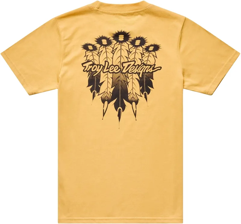 Troy Lee Designs Feather Short Sleeve Tee in Bleached Melon-1