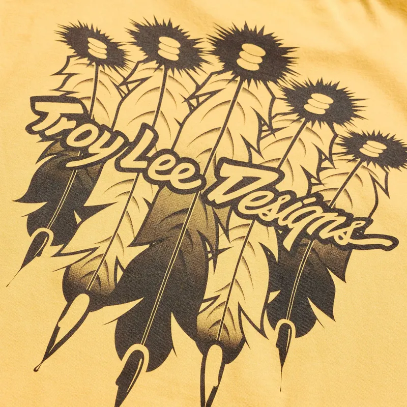 Troy Lee Designs Feather Short Sleeve Tee in Bleached Melon-5