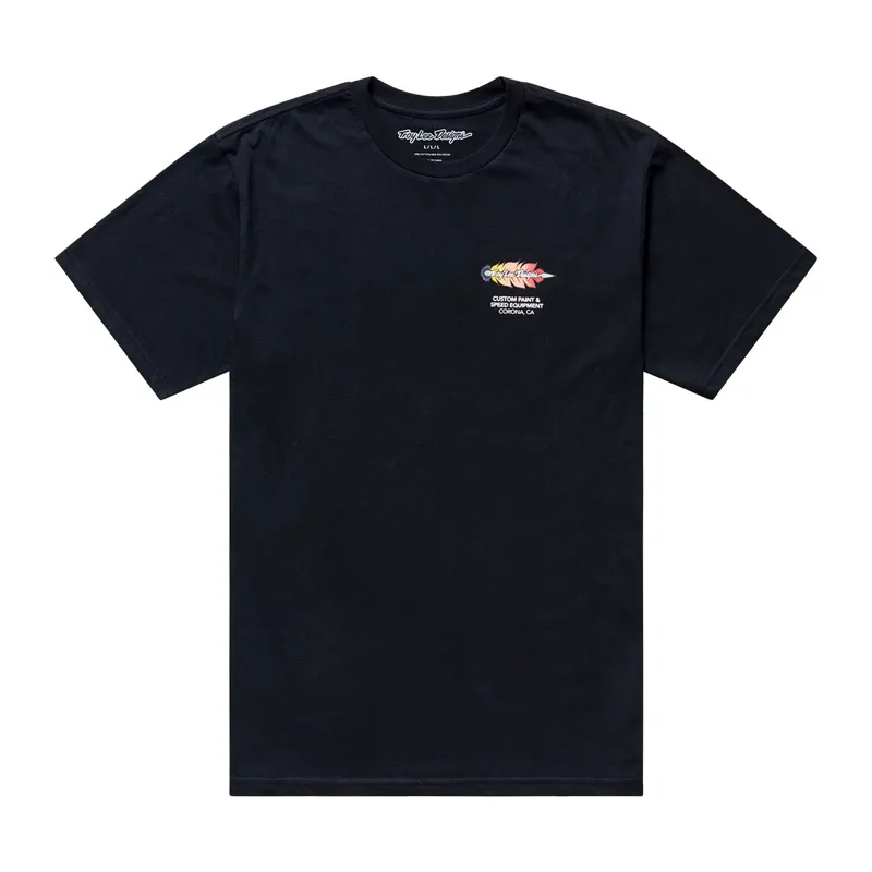 Troy Lee Designs Feathers Youth Short Sleeve Tee in Black/Black