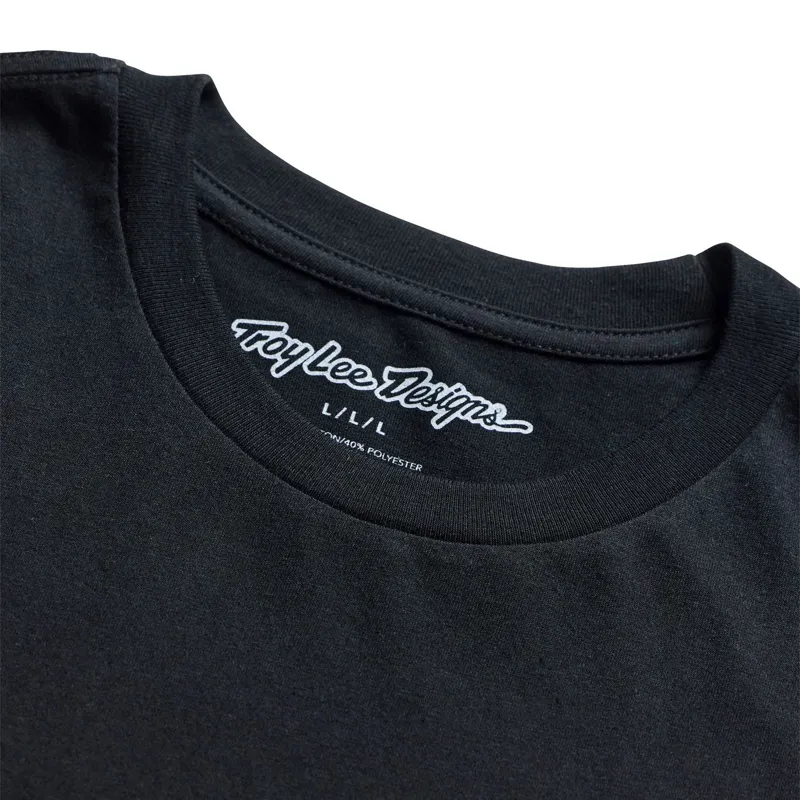 Troy Lee Designs Feathers Youth Short Sleeve Tee in Black/Black-3