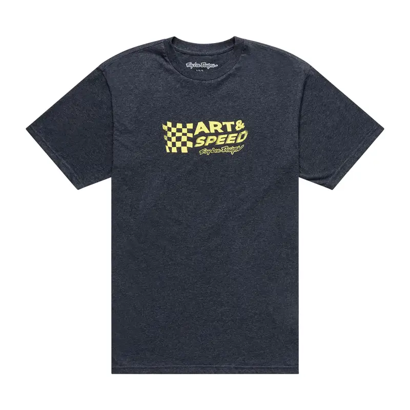 Balfes Bikes Troy Lee Designs Finish Line Short Sleeve Tee in Black Heather | Free postage over £30, £10 off first order, price match & 0% finance.