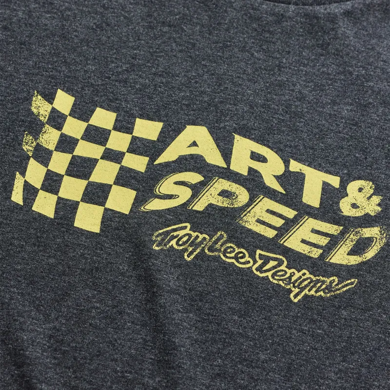Troy Lee Designs Finish Line Short Sleeve Tee in Black Heather-2