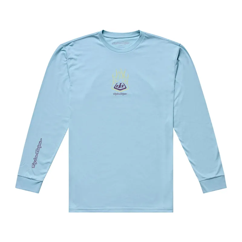 Troy Lee Designs Flame2 Long Sleeve Tee in Dawn Blue