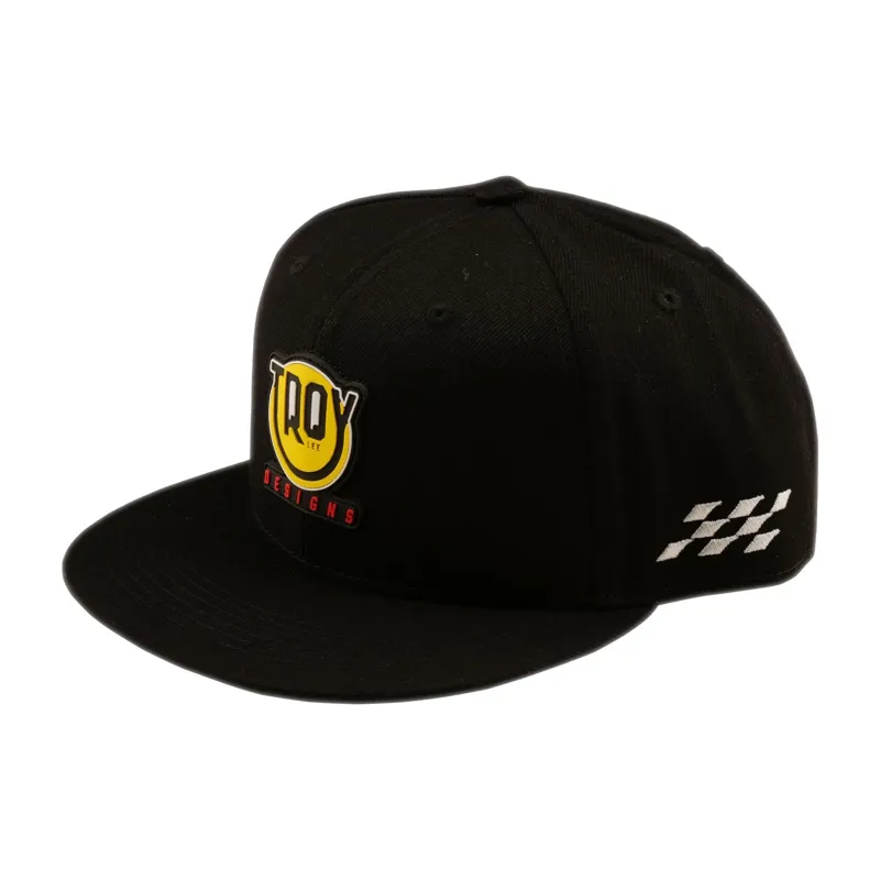 Balfes Bikes Troy Lee Designs Flat Bill Snapback Happy Dayz in Black | Free postage over £30, £10 off first order, price match & 0% finance.
