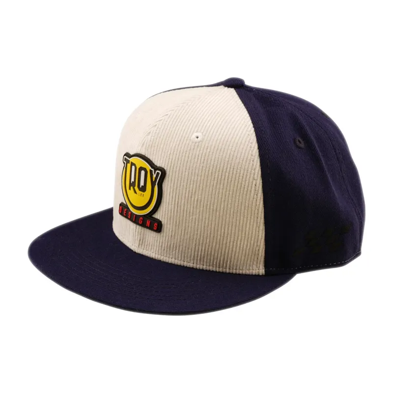 Troy Lee Designs Flat Bill Snapback Happy Dayz in Indigo/Pumice