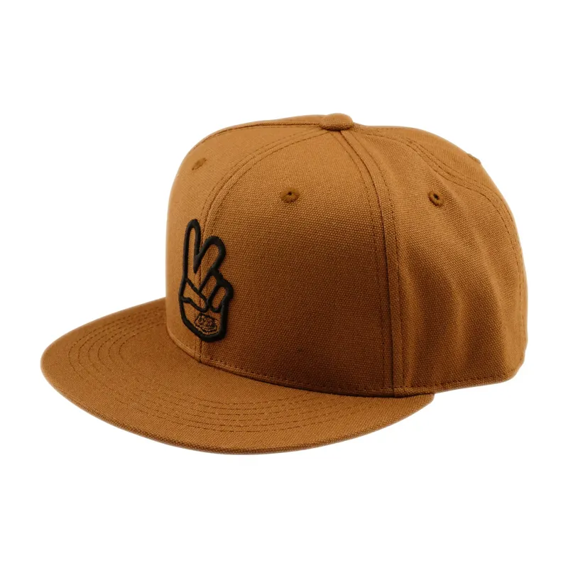 Troy Lee Designs Flat Bill Snapback Peace in Sienna