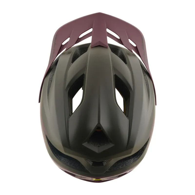 Troy Lee Designs Flowline Helmet Point in Caper/Prune-3