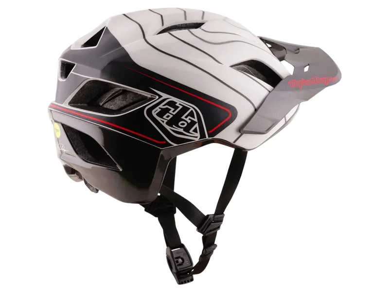 Troy Lee Designs Flowline SE Dipped Helmet in Pumice/Charcoal-3